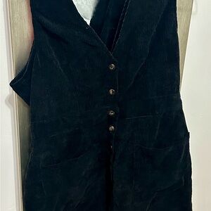 SHEIN Black Corduroy Mini Dress